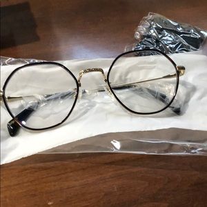 RIDLEY black and gold -blue light blocking glasses